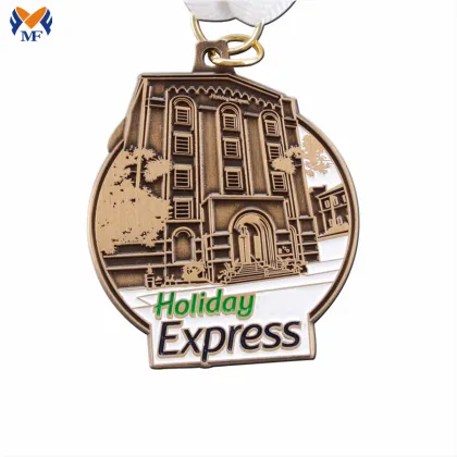 King of run zinc alloy golden medal