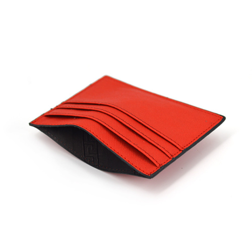 Wholesale Cheap Slim Saffiano Leather Credit Card Holder