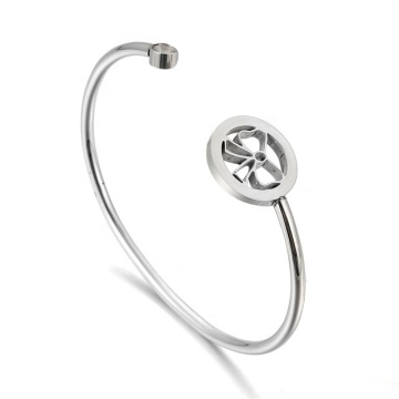 Yiwu Aceon Velle Stainless Steel Cuff Bangle with Charm