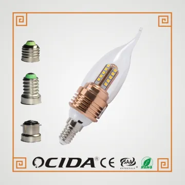 3w 360degree e14 led candle light