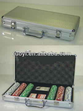 300 poker chip set with round conor alu.case