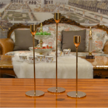 Tall Gold Taper Candle Holders