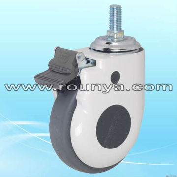 ABS covered total brake streamline health care bed caster