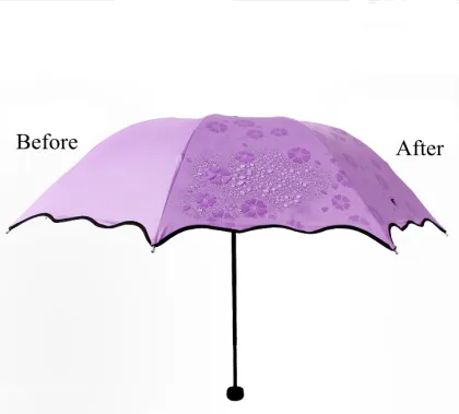 3-Fold Vinyl Wet-Activated Color Changing Magic Umbrella