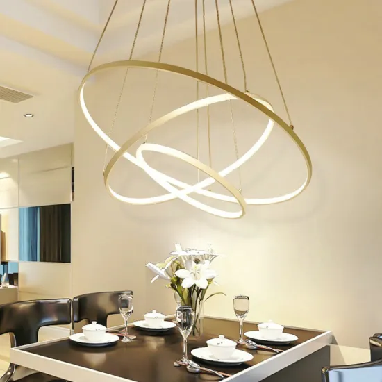 Hlinear L6060-C-D1060 Linear Circle Light Series Gold Circle Ring Light Chandelier Nordic Round Pendent Lamp