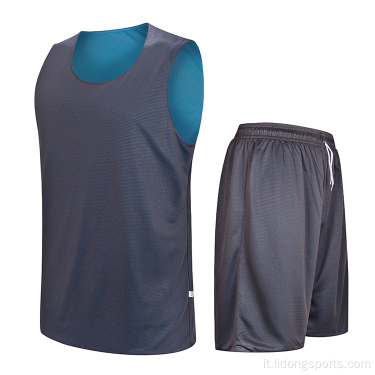 Blank Ultimo design delle maglie da basket personalizzate reversibili