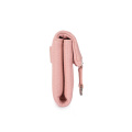 Simple Leather Pouch Clutch Purse Foldover clutch Pink