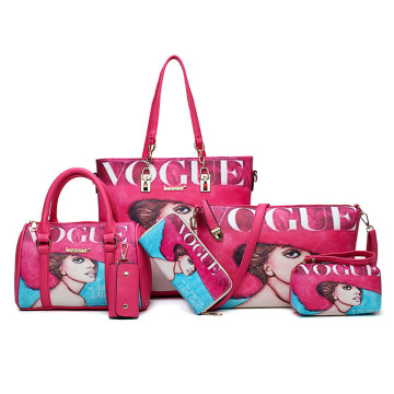 Graffiti pattern young fashion set mochila bolso