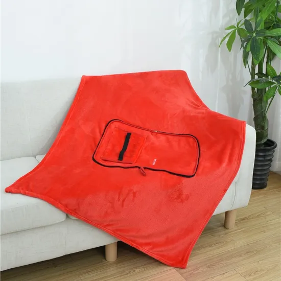 Customized size and logo high quality Multifunctional 100% polyester blanket for winter luxury fleece blanket