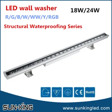 energy conservation dmx512 control led rgb wall washer 24W led wallwash bar lamp