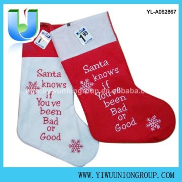 Non-woven Santa Stocking Logo Accepted