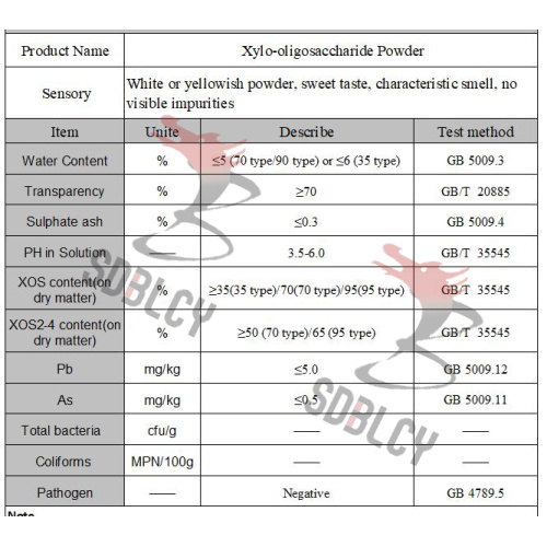 비 GMO 건강한 분말 XOS 70 %