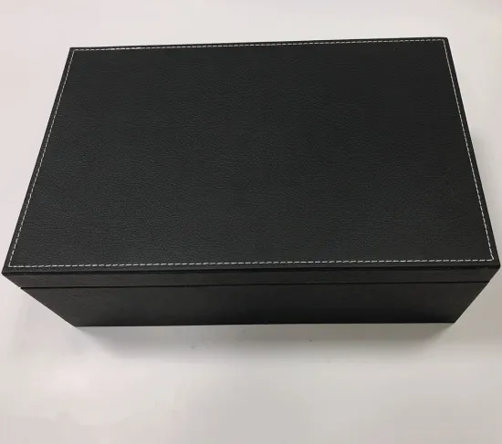 Handmade Black Tea Leather Packaging Box For Gift