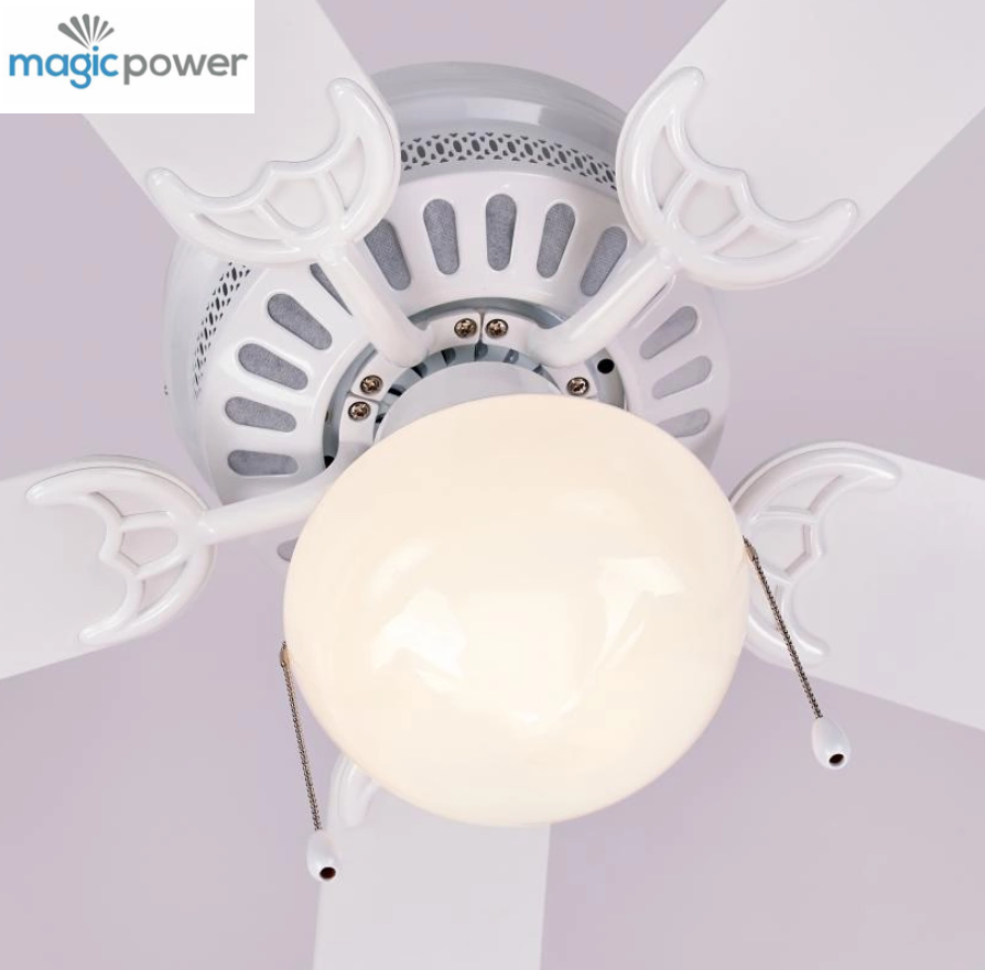 Ceiling fan with light for garden