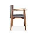 Para comedor estilo nórdico marco de acero sólido silla de comedor de madera