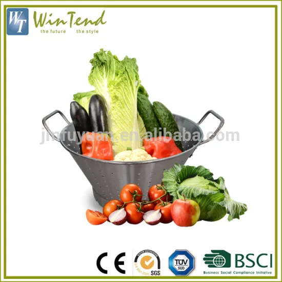 Strainer large size commerical kitchen fruit metal stainless steel basket