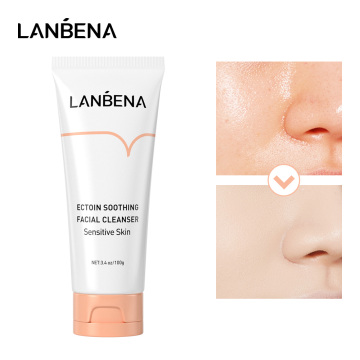 Organic Amino Acid Facial Cleanser for Sensitive Skin: Hydrating and Repairing Foaming Ectoin Face Wash
