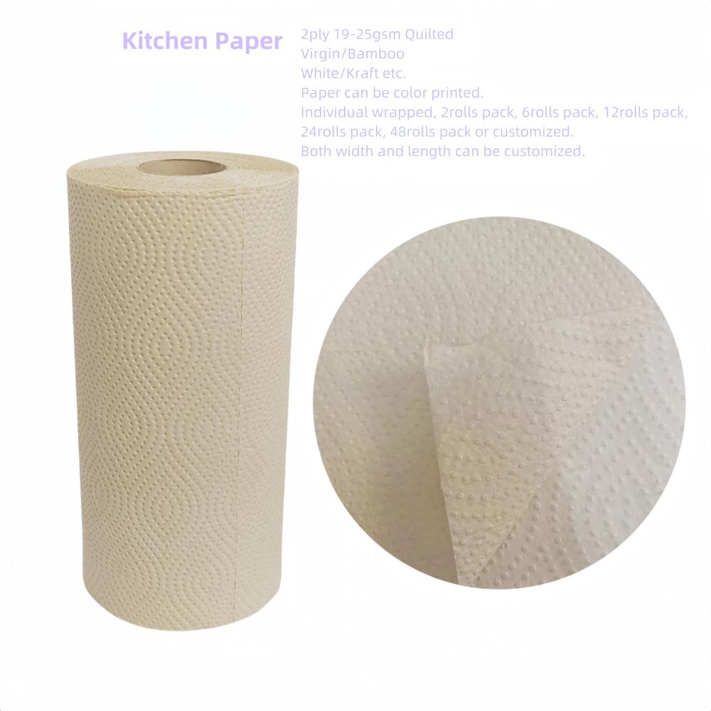 Rouleau de serviette en papier de cuisine en bambou pratique