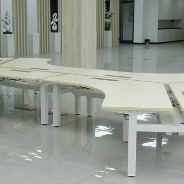 Smart office desk for three