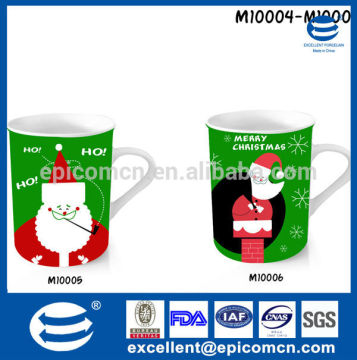 decal printing 12oz porcelain mug for christmas gift
