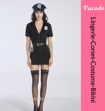 custom women fancy black dress sexy costumes dress