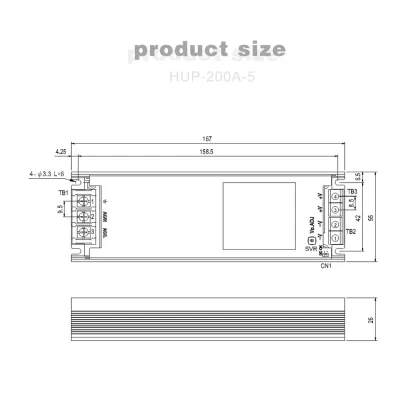 5V 200W UHP-200 LED Display with Mean Well LED Power Supply