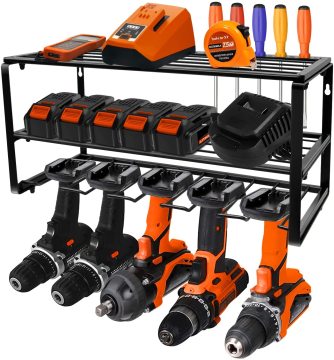 High-Quality Wall-Mounted Drill Power Holder: A Heavy-Duty Steel Solution for Efficient Power Tool Organization
