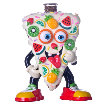 Polymer Clay Cute Pizza Fruit Figurine Glass Smoking Item,Borosilicate Glass Bong,Glass Hookah,Glass Water Pipe