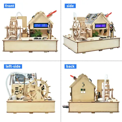Keyestudio DIY Smart Eco-Friendly Wooden House Kit STEM Education Smart Home Learning Starter Kit for Arduino