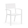 Chaises et table en aluminium de jardin PE Rattin