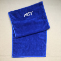 Cotton gym towel with zipper pocket sports towel