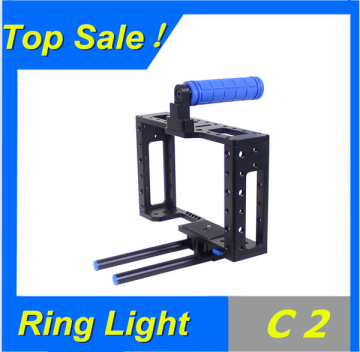 DSLR camera Cage C2 with top handle for 5d3 5D2 7d with 15mm rod block rig