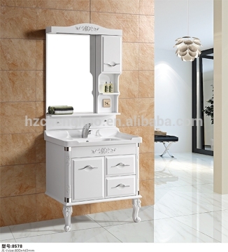 Antique 36 Inch PVC Bathroom Mirror Cabinet with Light