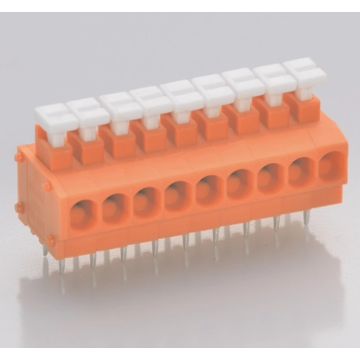 Safe PCB push-wire connector