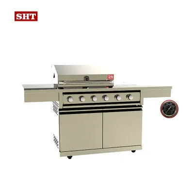 Wholesale 304 Stainless Steel 6 Burners BBQ Grill OEM Grills Cabinet