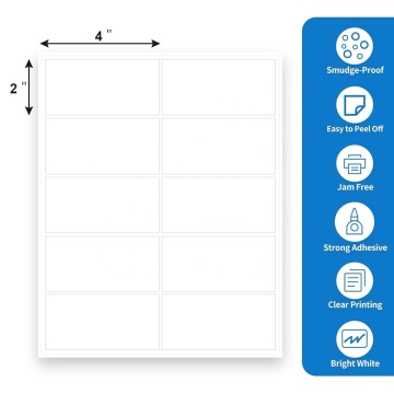2"X4" blank sticker label paper for printer