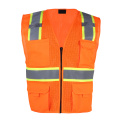 High Visibility Zipper Front Safety Vest Four Pockets