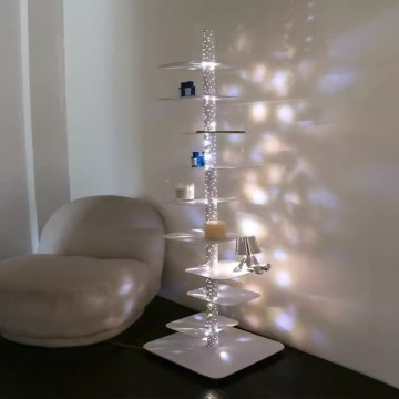 Modern Minimalist LED Light Shelf Floor Lamp for Living Room and Bedroom