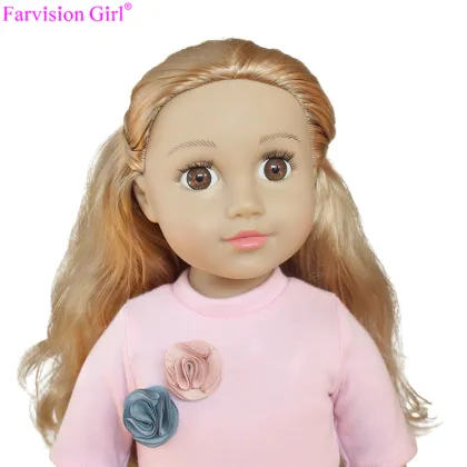 Fashion 18 inch american girl doll silicone doll