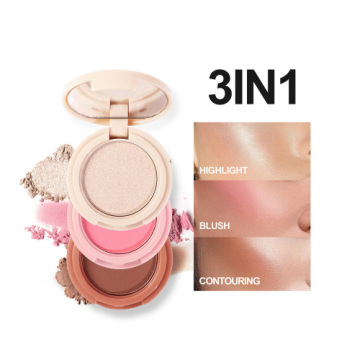 Vegan Makeup: HANDAIYAN Face 3-in-1 Highlight, Blush, Contour, and Bronzer Set