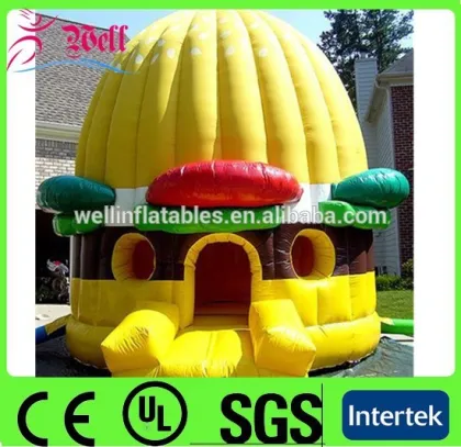 Good quality inflatable hamburger castle / inflatable hanburger bouncer / kids jumping castle