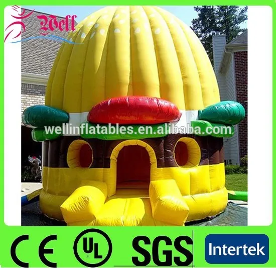 Good quality inflatable hamburger castle / inflatable hanburger bouncer / kids jumping castle