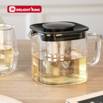 Square Glass Share Pot Water Kettle with Filter