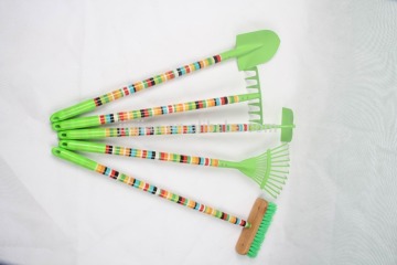 kids long wooden handle garden tools for children