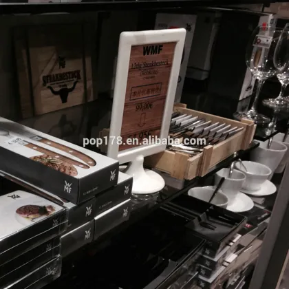 Fashion Design Plastic Menu Holder Stand For Bar