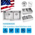 Apron Kitchen Sink 35 Farmhouse Undermount Double Apron Sink Factory