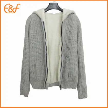 Knitted Cap Sweater Jacket Men Used For Winter