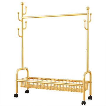 Indoor Mobile Bag and Coat Rack for Household Rooms and Bedrooms