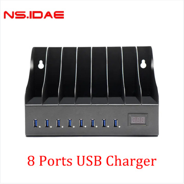 Flere USB-oplader 8-Port Desktop Charging Station