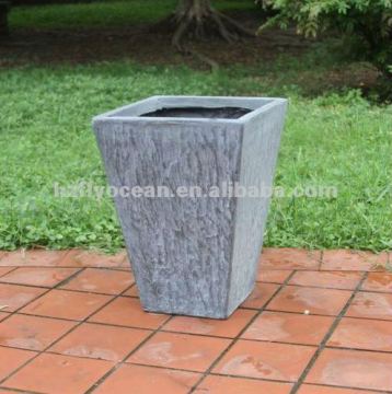 FO-9213 Sandstone garden pot,fiber clay plant container,rough finishing flower pots